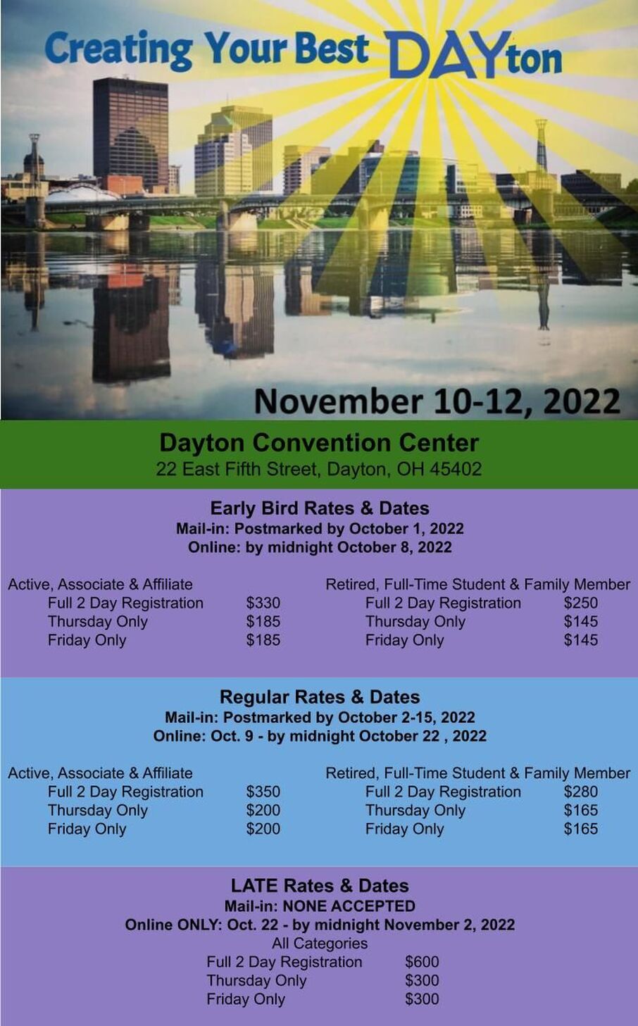 OAEA Conference Fee Schedule
